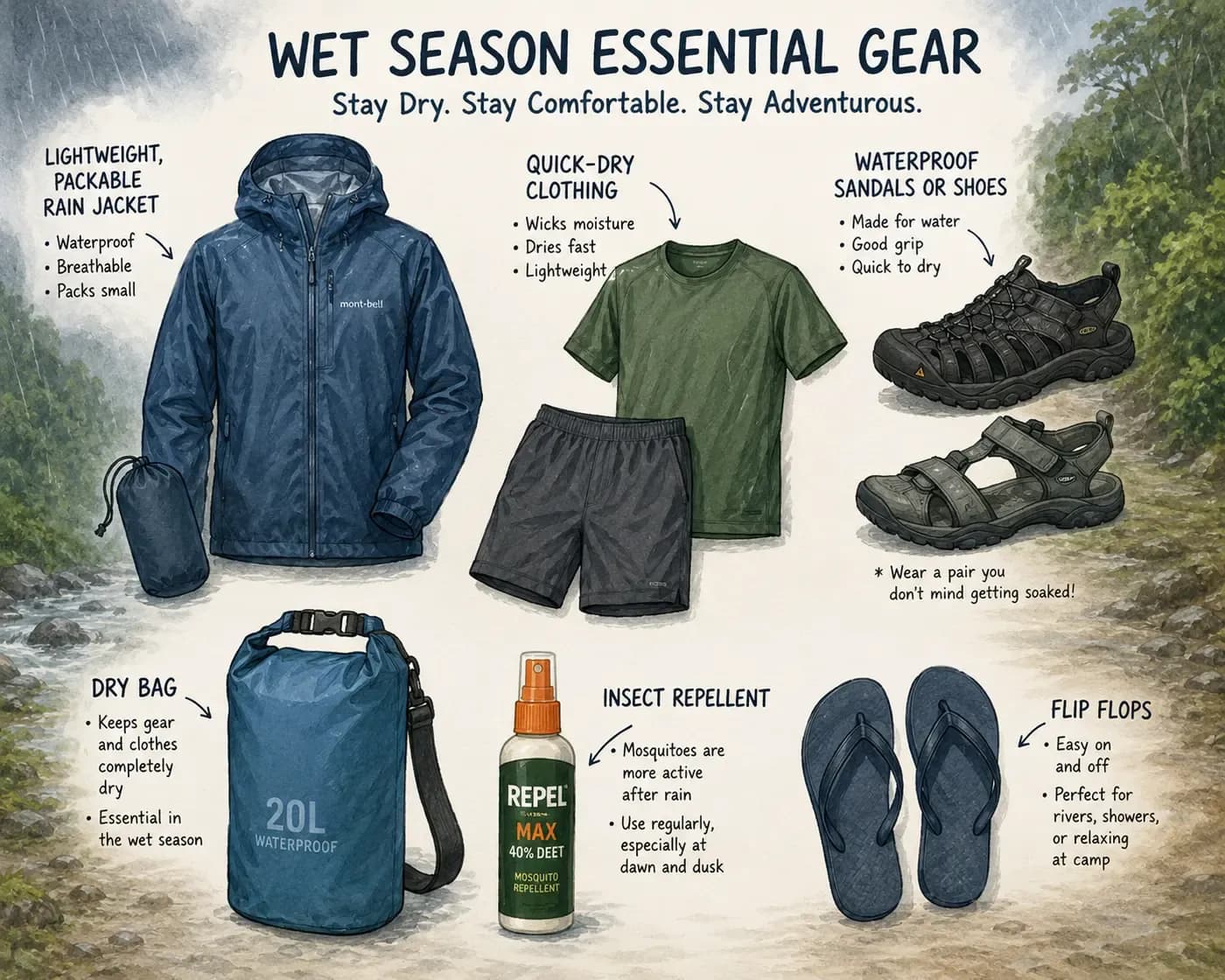 Wet season essential gear