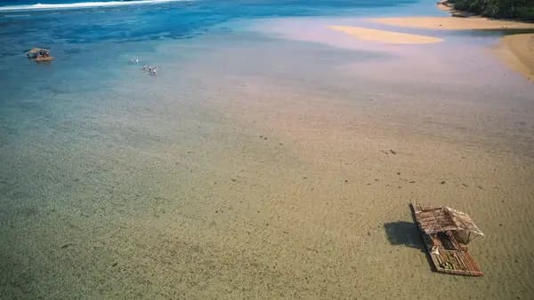 View of Siargao beach and sea